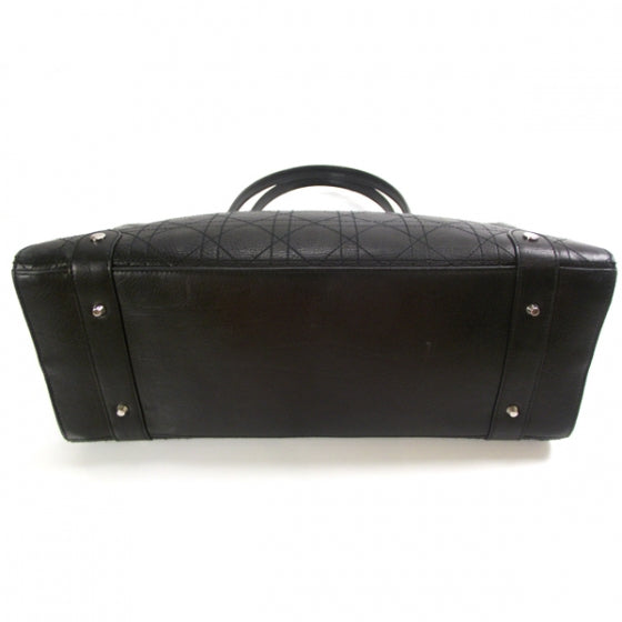 Calfskin Cannage Stitched Large East West Lady Dior Black