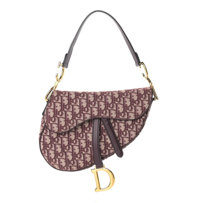 Christian Dior Oblique Saddle Bag Burgundy 1 of 11