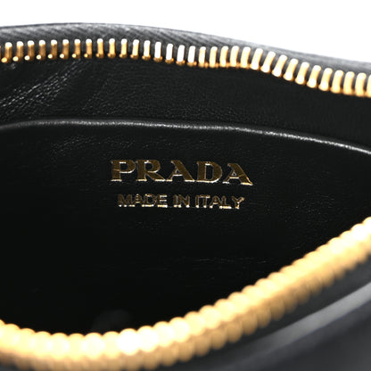 Prada Soft Calfskin Arque Shoulder Bag Black 6 of 9