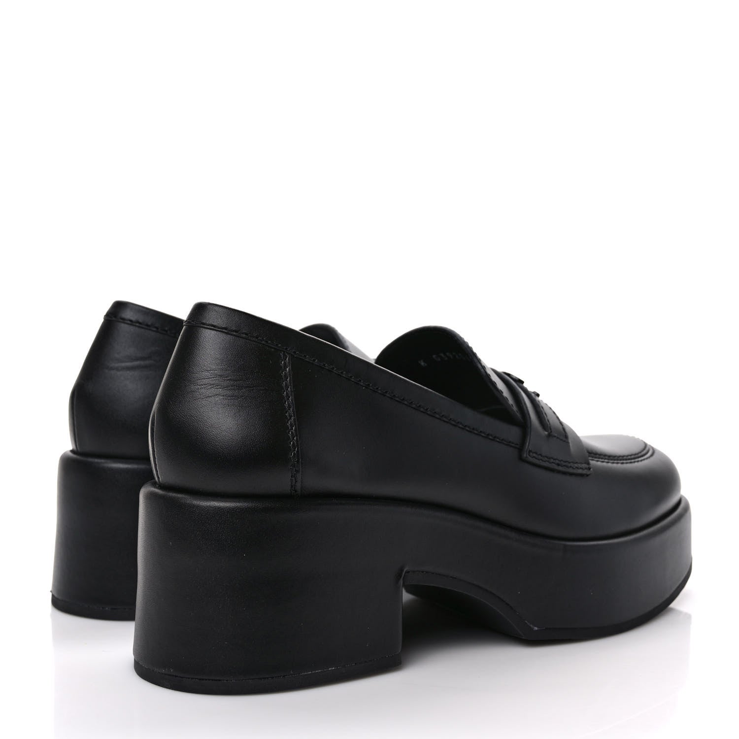 Chanel Calfskin CC Platform Loafers 38 Black 4 of 8