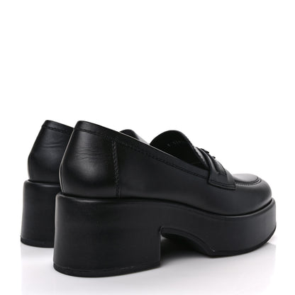 Chanel Calfskin CC Platform Loafers 38 Black 4 of 8