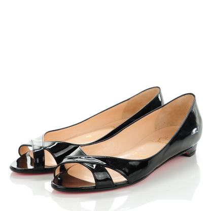 Christian Louboutin Patent Un Voilier Flats 36.5 Black 3 of 7