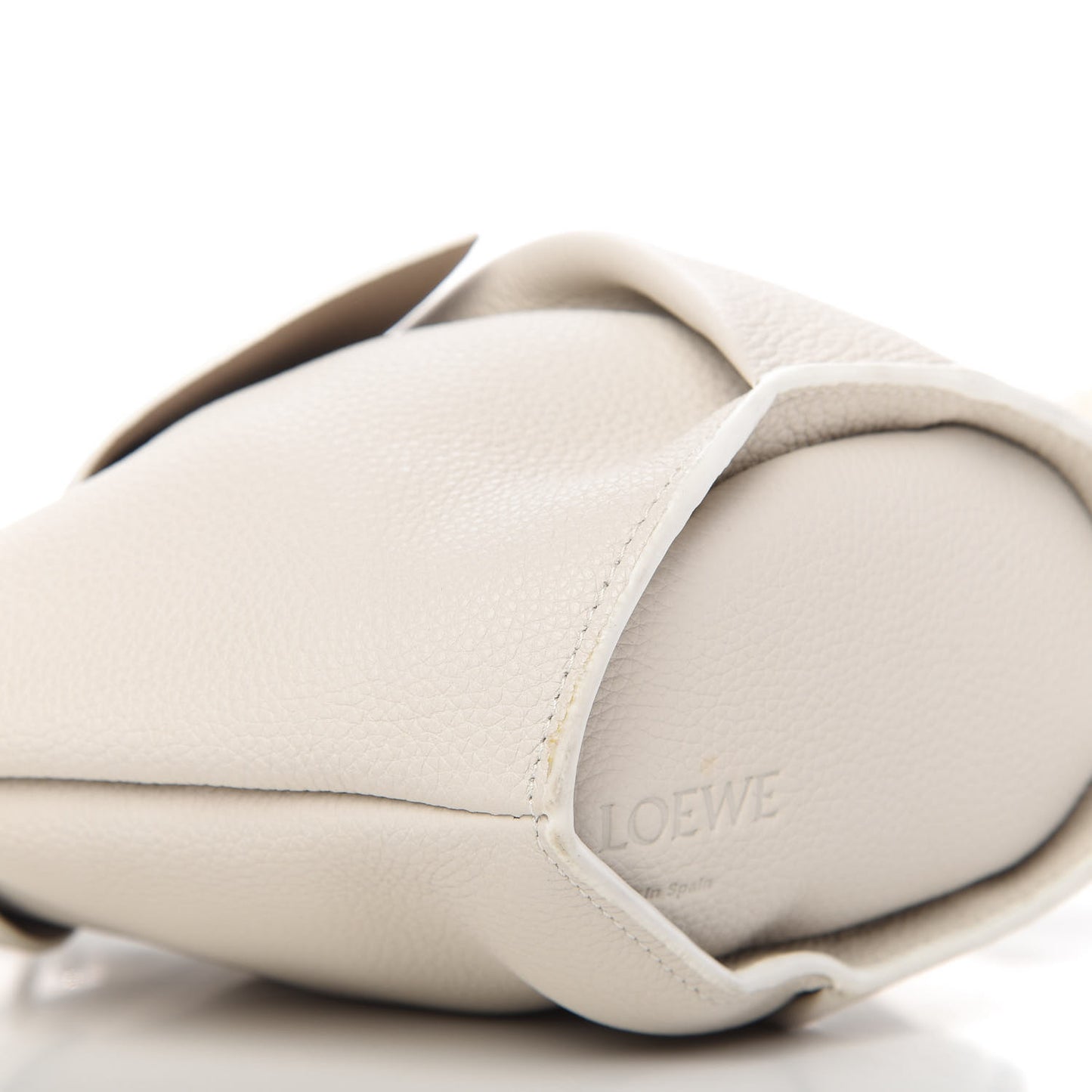 Calfskin Shearling Mini Bunny Crossbody Bag White