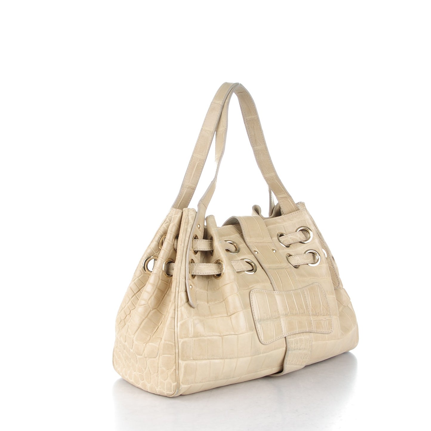 Crocodile Large Ramona Off White