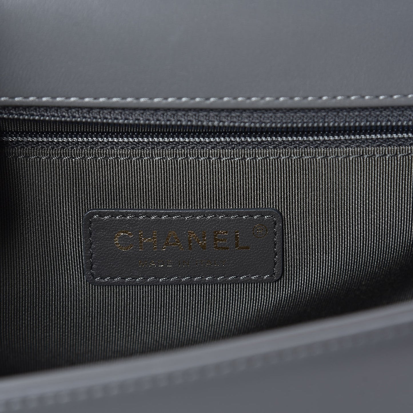 Lambskin Quilted New Medium Boy Flap Grey