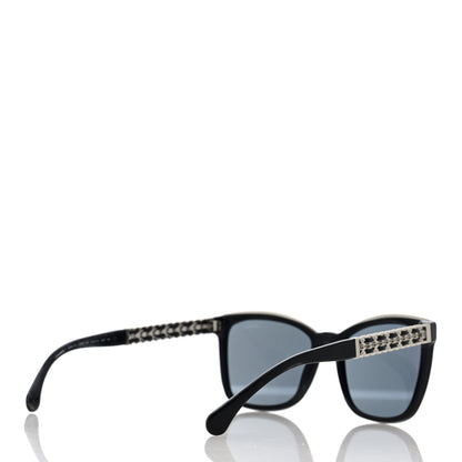 Chanel Calfskin Square Chain Sunglasses 5360-Q Black 3 of 7