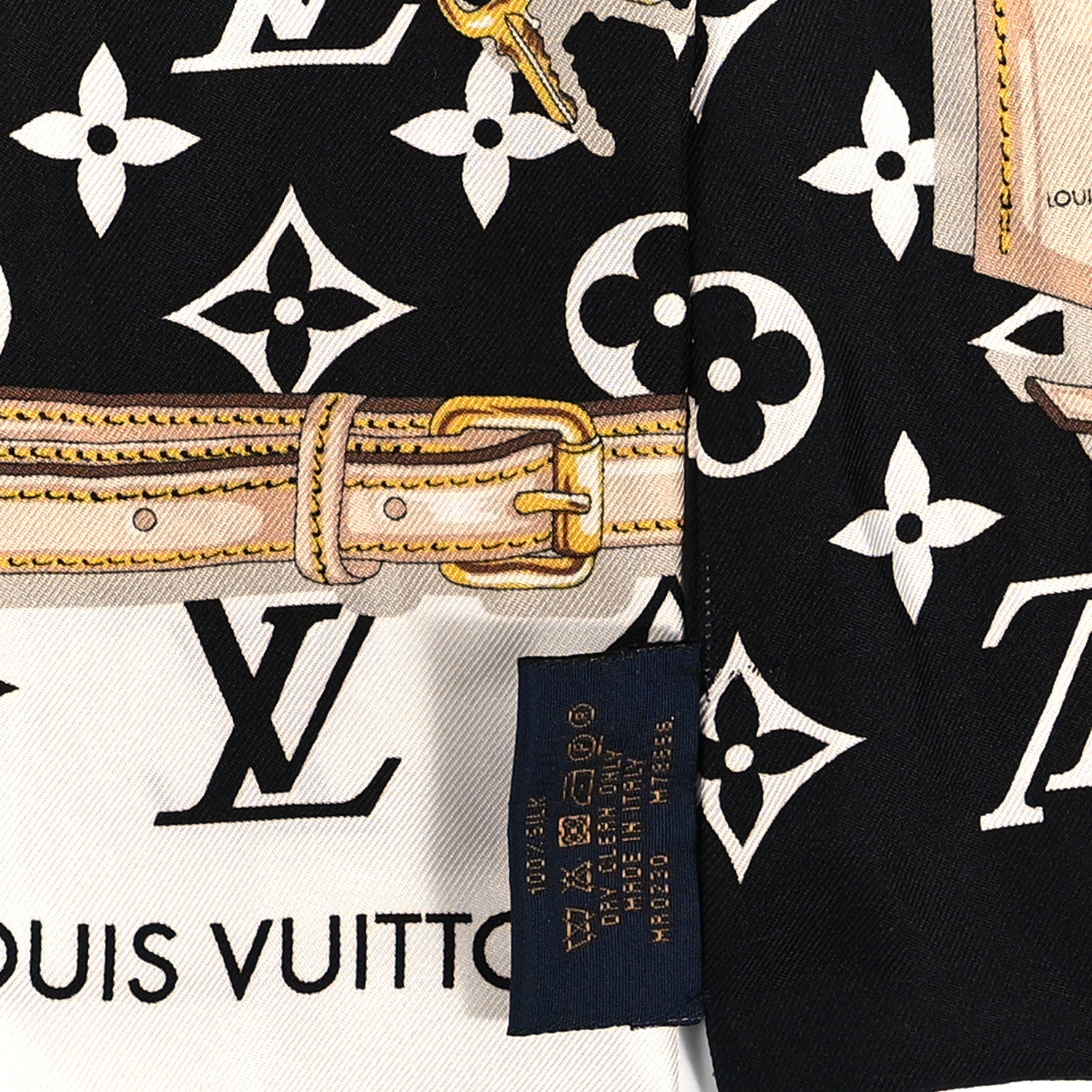 Louis Vuitton Silk Monogram Confidential Bandeau Black 4 of 4