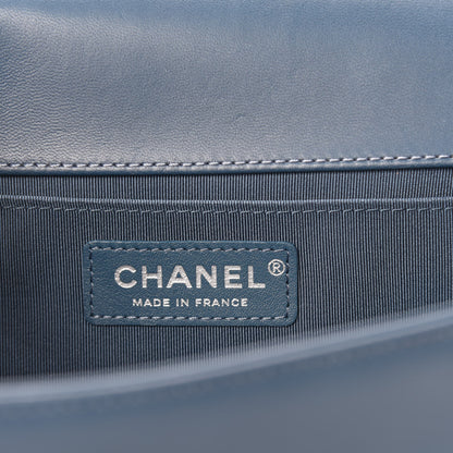 Chanel Lambskin Quilted Medium Boy Flap Blue 8 of 10