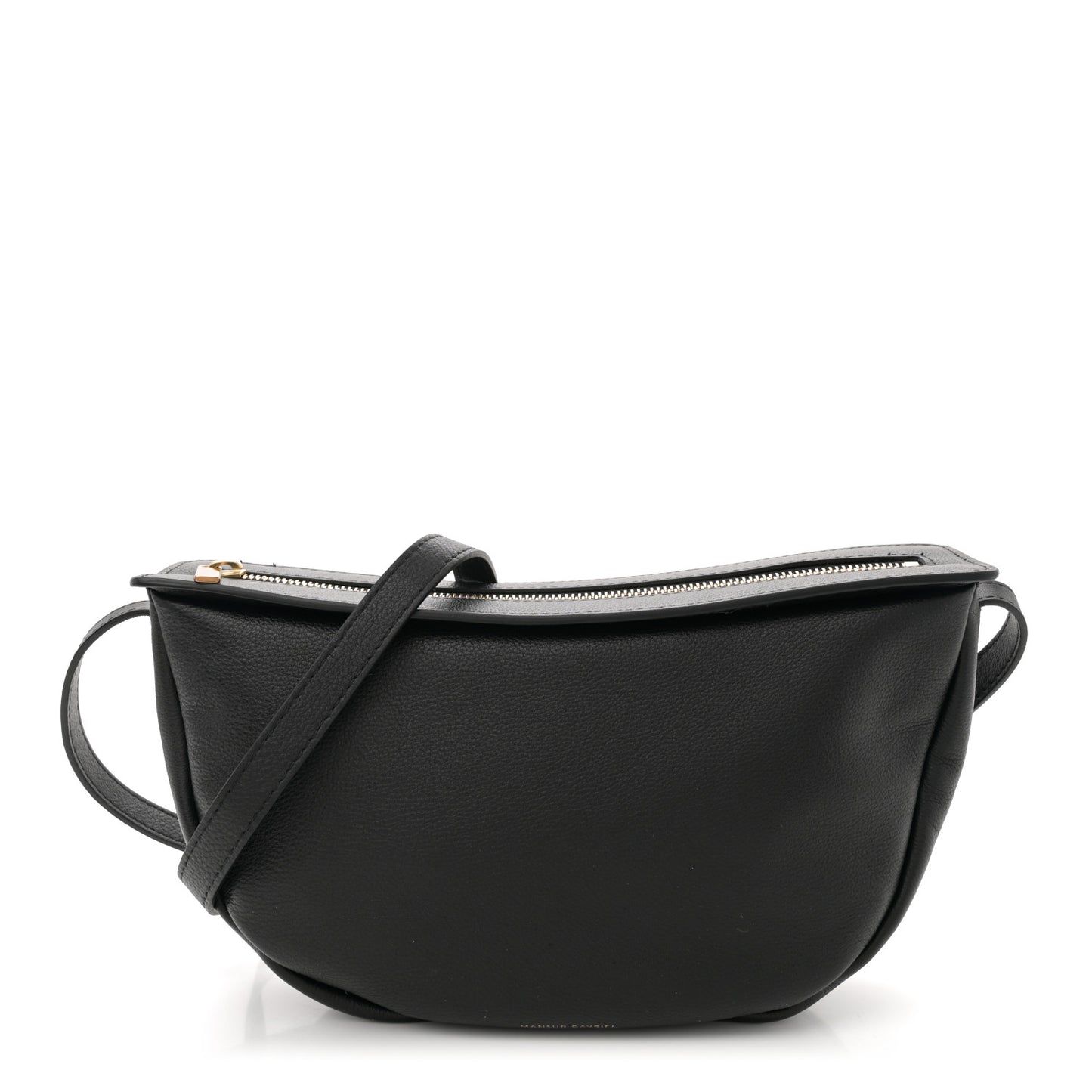 Soft Calfskin Moon Sling Bag Black