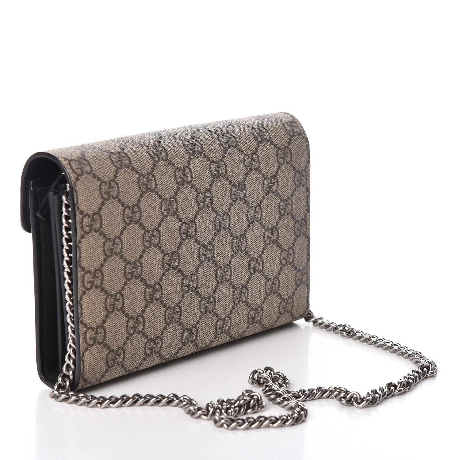 Gucci GG Supreme Monogram Mini Dionysus Chain Wallet Beige Black 3 of 11