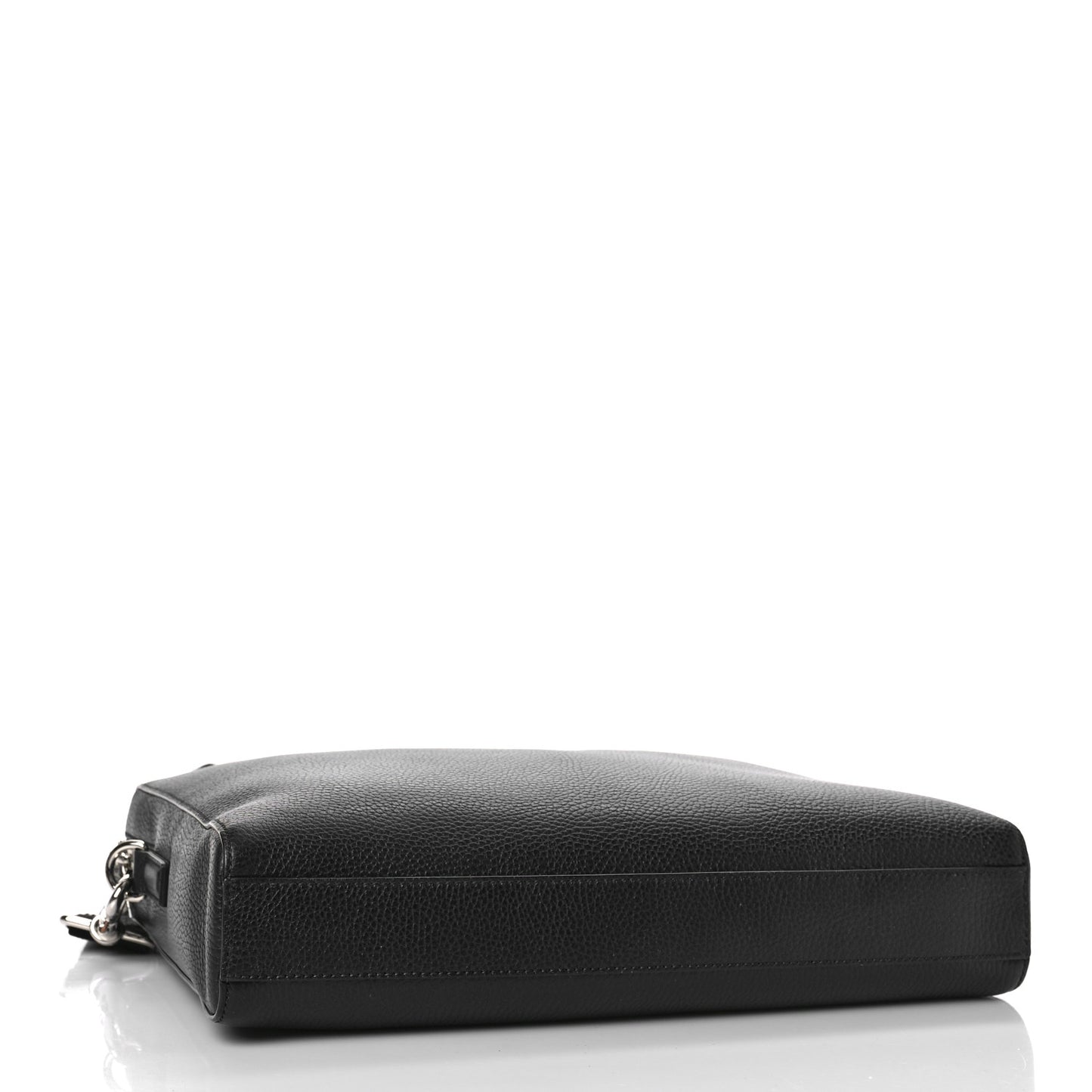 Pebbled Calfskin Briefcase Black