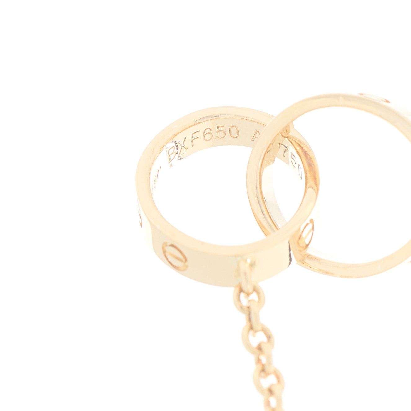 Cartier 18K Yellow Gold Interlocking LOVE Necklace 5 of 9