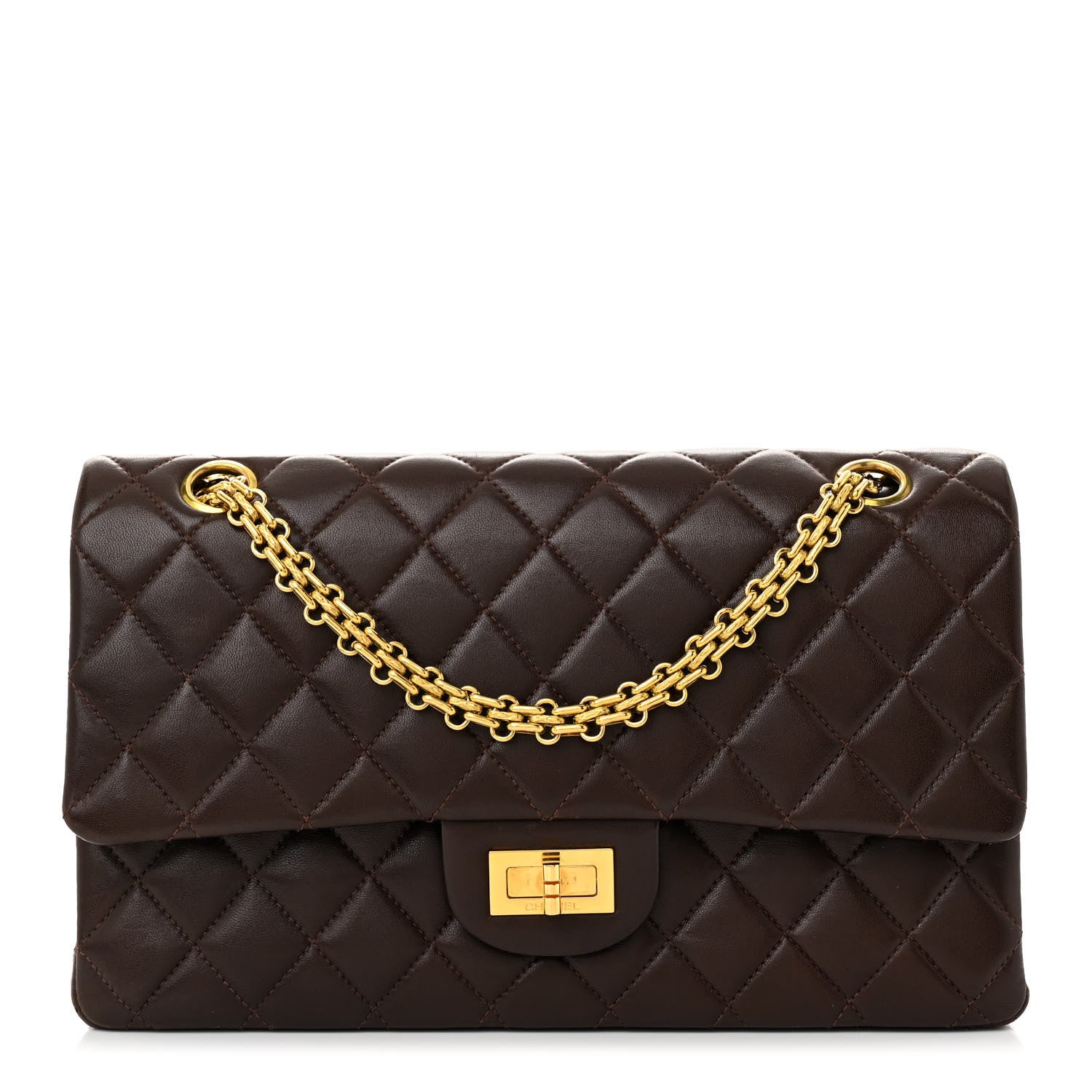 Chanel Lambskin Quilted 2.55 Reissue 225 Flap Brown 1 of 12
