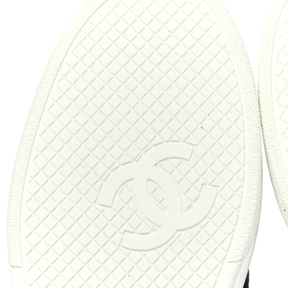 Chanel Suede Calfskin CC Sneakers 39 Black 9 of 10