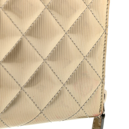 Chanel Striated Patent Zip Around Wallet Gold 17 of 22