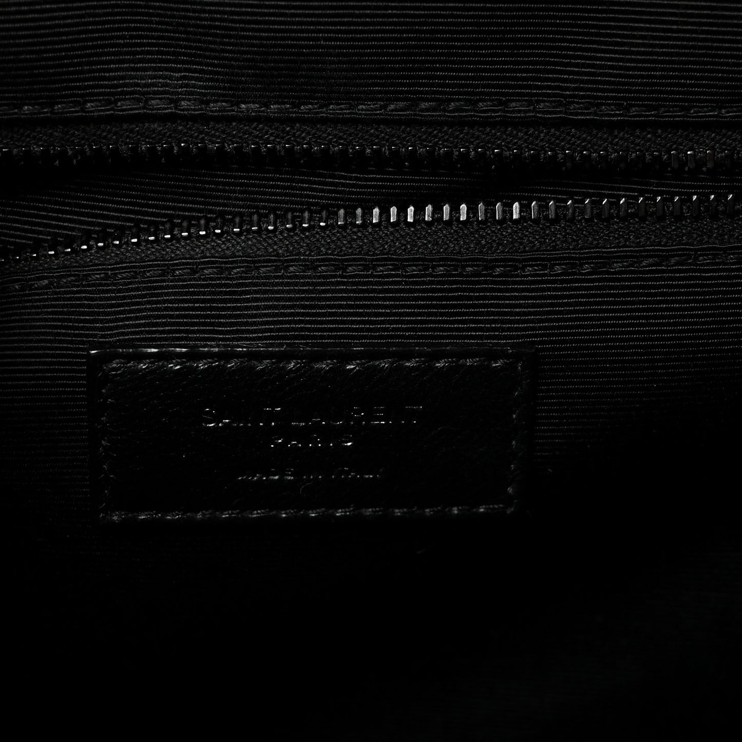 Grain De Poudre Textured Mixed Matelasse Large Triquilt Monogram Monochrome Satchel Black