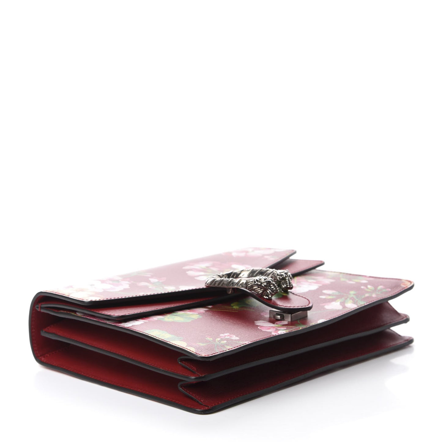 Calfskin Blooms Print Medium Dionysus Shoulder Bag Romantic Cherry Multicolor