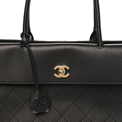 Chanel Grained Calfskin Stitched Urban Essentials Large Shopping Bag Black 8 of 11