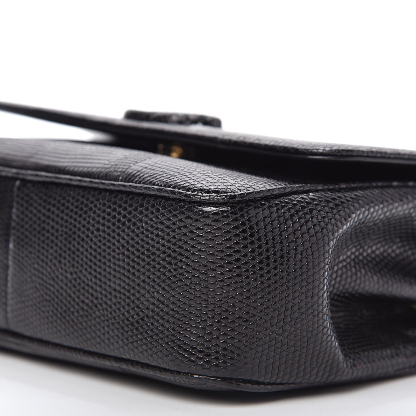Lizard Coco Vintage Flap Black
