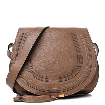 Chloe Calfskin Medium Marcie Round Crossbody Bag Nut 1 of 9