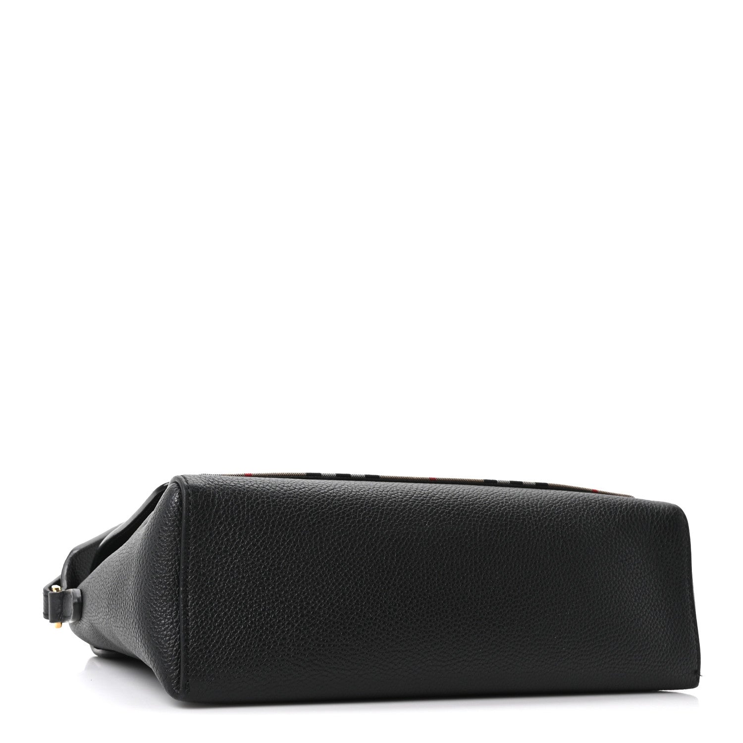 Burberry Coated Canvas Calfskin Vintage Check Medium Note Crossbody Bag Black 4 of 9