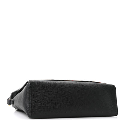 Burberry Coated Canvas Calfskin Vintage Check Medium Note Crossbody Bag Black 4 of 9
