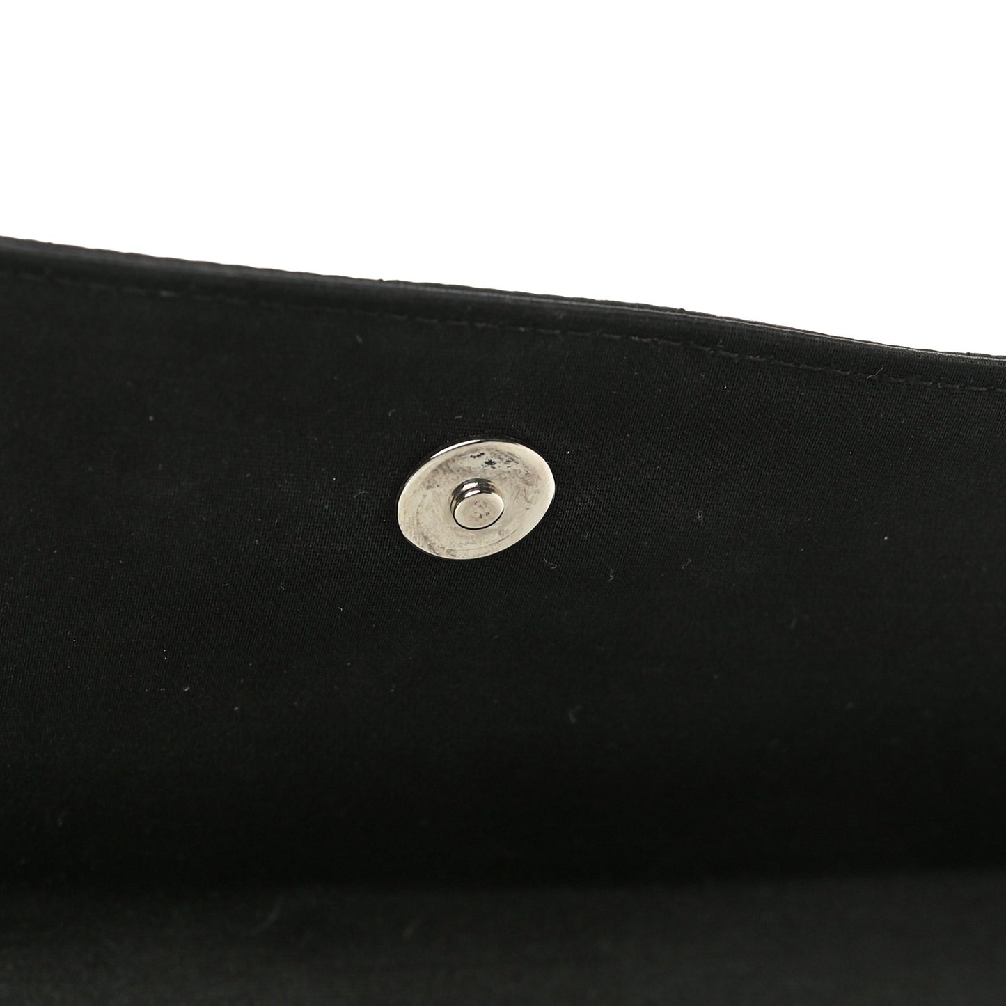 Satin Ribbon Evening Clutch Black