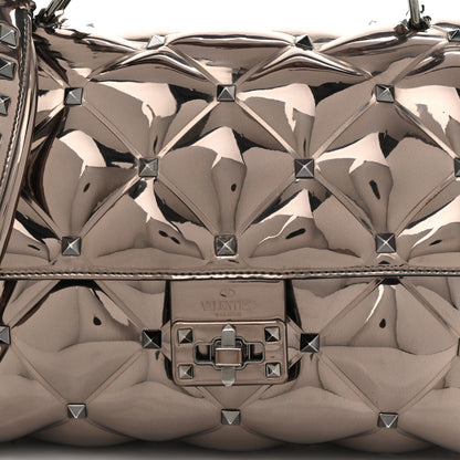 Valentino Garavani Metallic PVC Candystud Top Handle Bag Rutenio 7 of 9