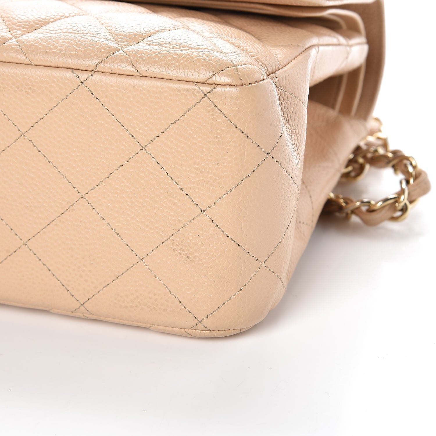 Chanel Caviar Quilted Jumbo Double Flap Beige Clair 11 of 14