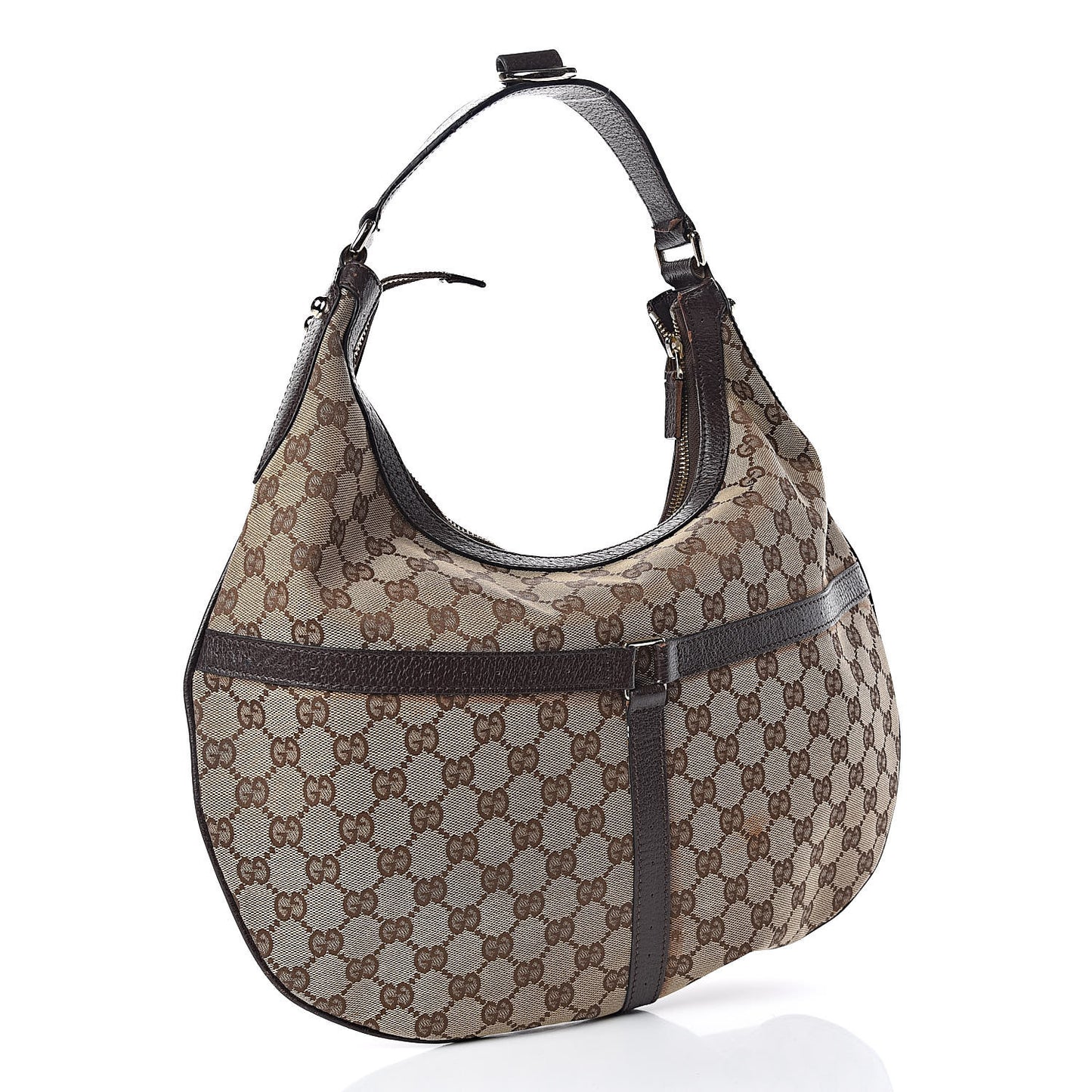 Monogram Web GG Reins Hobo Brown