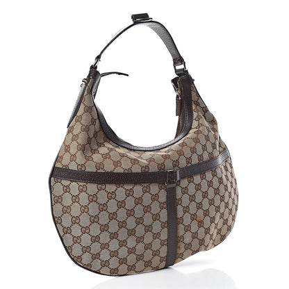 Gucci Monogram Web GG Reins Hobo Brown 3 of 14