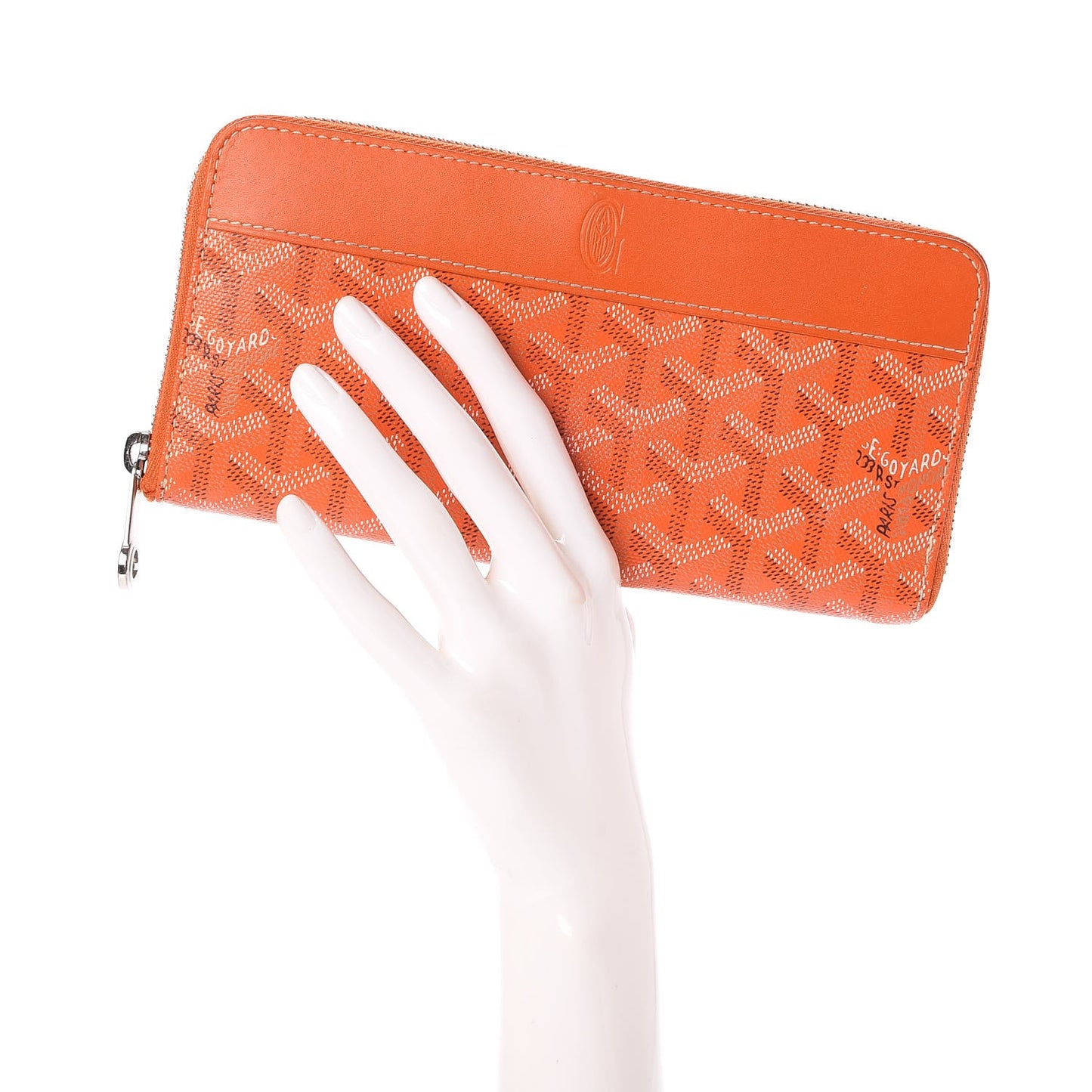 Goyardine Matignon Zip Around GM Wallet Orange