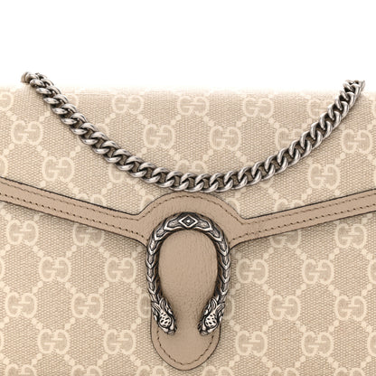 Gucci GG Supreme Monogram Textured Dollar Calfskin Mini Dionysus Chain Wallet Beige Mystic White Oatmeal 8 of 10