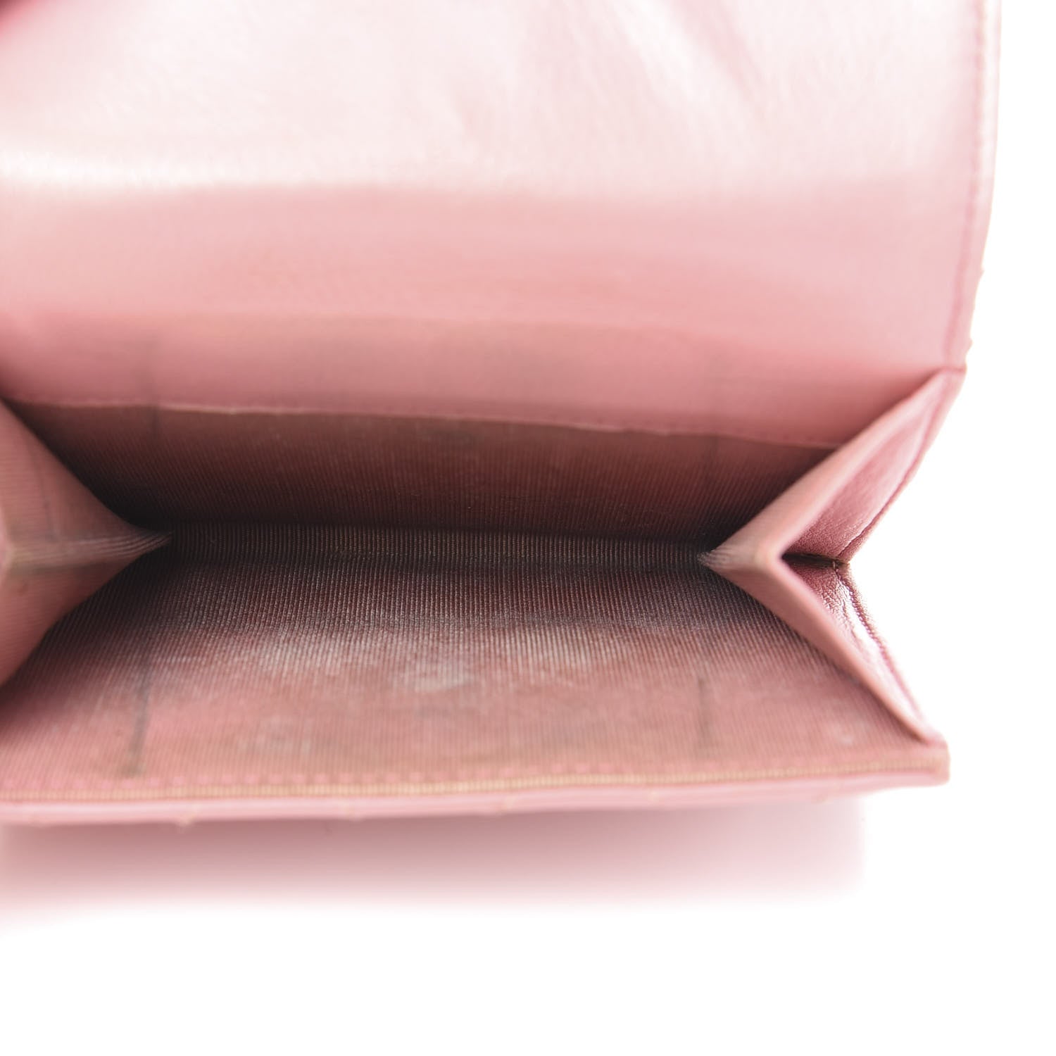 Chanel Lambskin Quilted Compact French Flap Wallet Pink 5 of 12