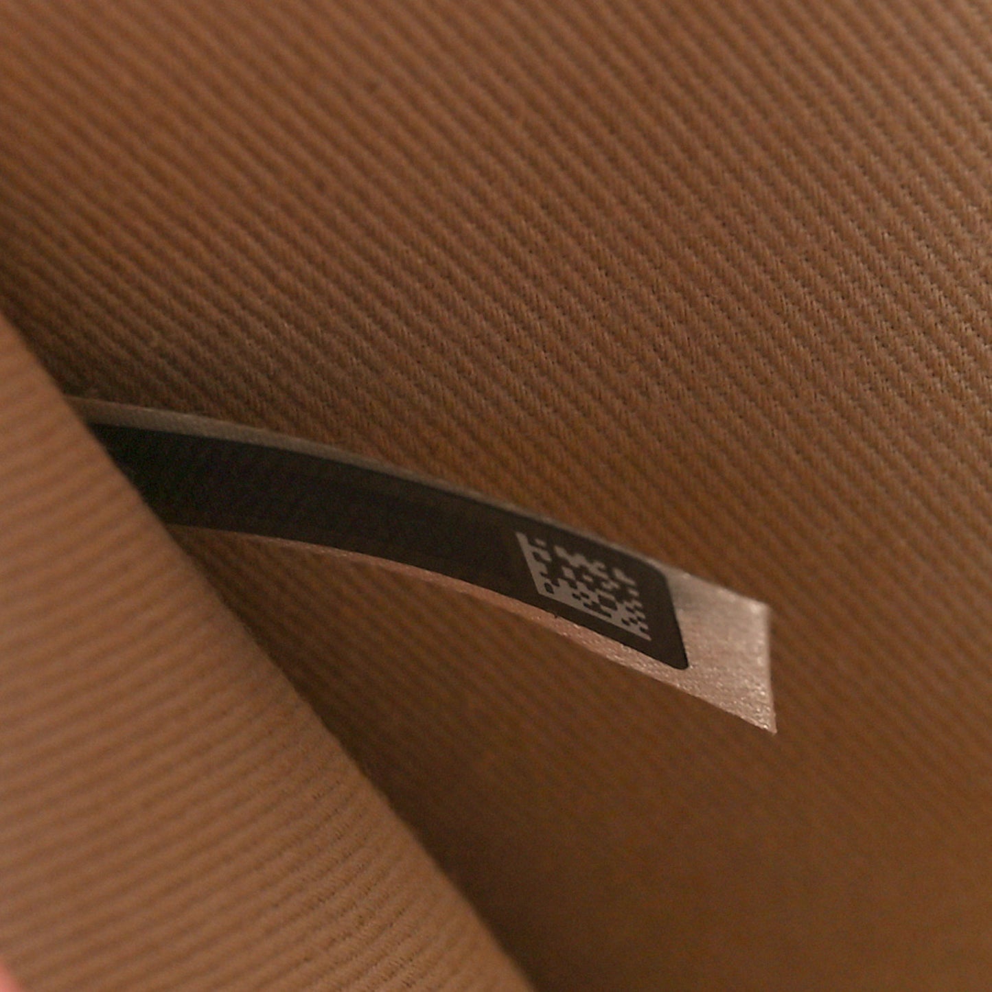 Calfskin Medium Woody Ribbon Tote Sepia Brown