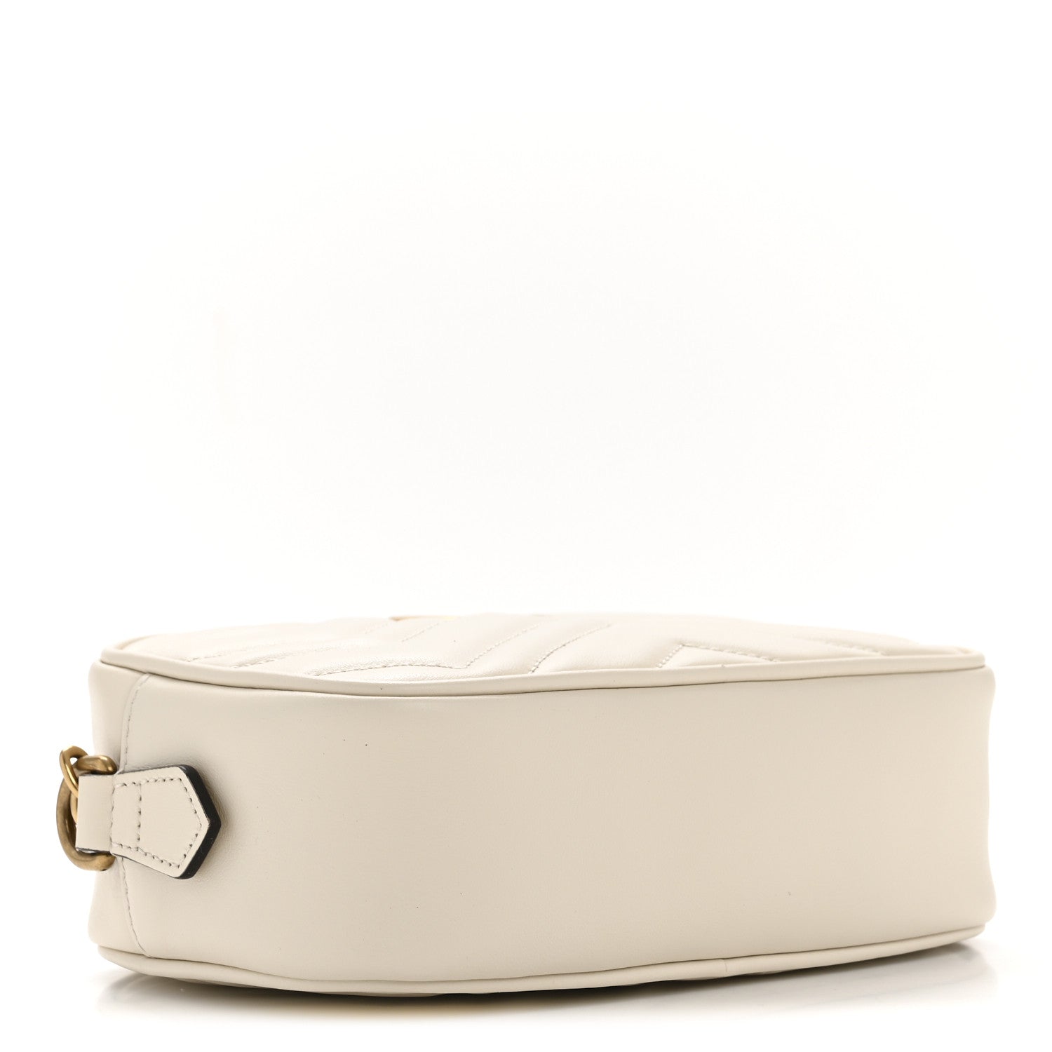 Gucci Calfskin Matelasse Mini GG Marmont Chain Shoulder Bag White 4 of 12