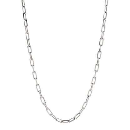 Cartier 18K White Gold SM Santos De Cartier Link Necklace 1 of 6