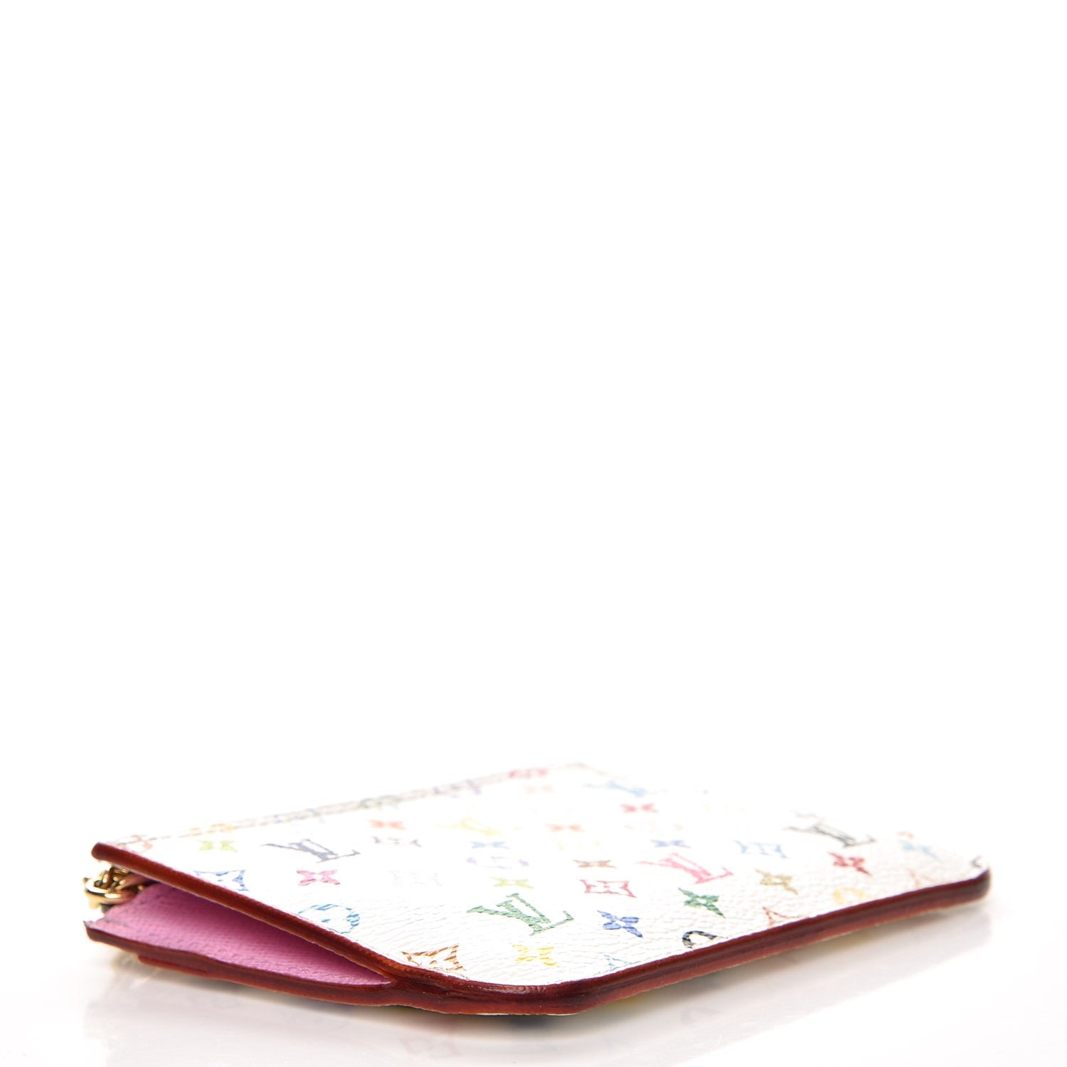 Louis Vuitton Monogram Multicolor Key Pouch White Litchi 4 of 6