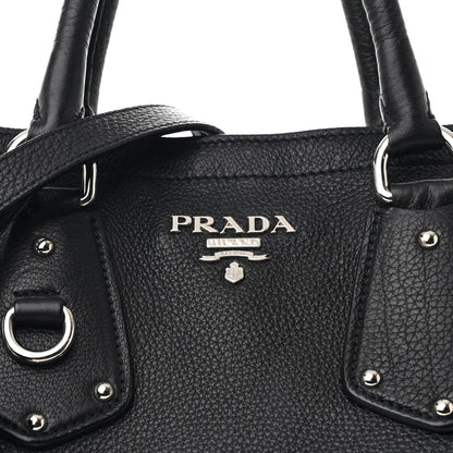 Prada Vitello Daino Tote Black 8 of 10