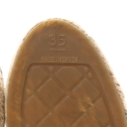Chanel Lambskin CC Espadrilles 35 Black 9 of 11