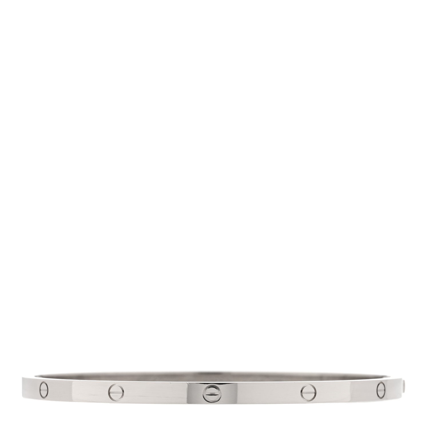 Cartier 18K White Gold Small LOVE Bracelet 19 1 of 5