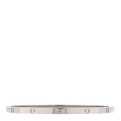 Cartier 18K White Gold Small LOVE Bracelet 19 1 of 5