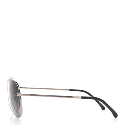 Chanel Aviator CC Sunglasses 4189-T-Q Silver 3 of 8