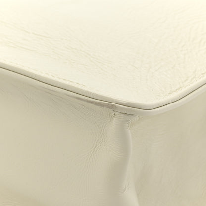 Chanel Shiny Aged Calfskin North South Shopping Bag White 13 of 13