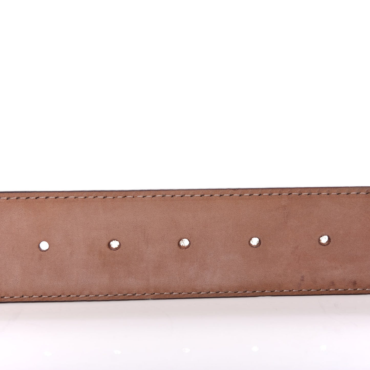 Metallic Calfskin Double G Belt 85 34 Brown
