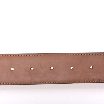 Gucci Metallic Calfskin Double G Belt 85 34 Brown 4 of 5