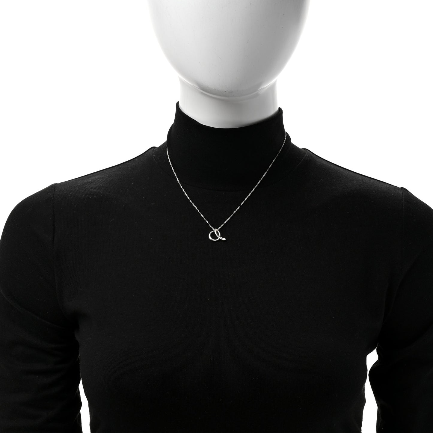 Sterling Silver Elsa Peretti Letter A Pendant Necklace