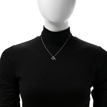 Tiffany Sterling Silver Elsa Peretti Letter A Pendant Necklace 2 of 7