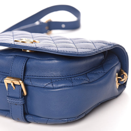 Chanel Calfskin Quilted Small Messenger Flap Blue 10 of 11