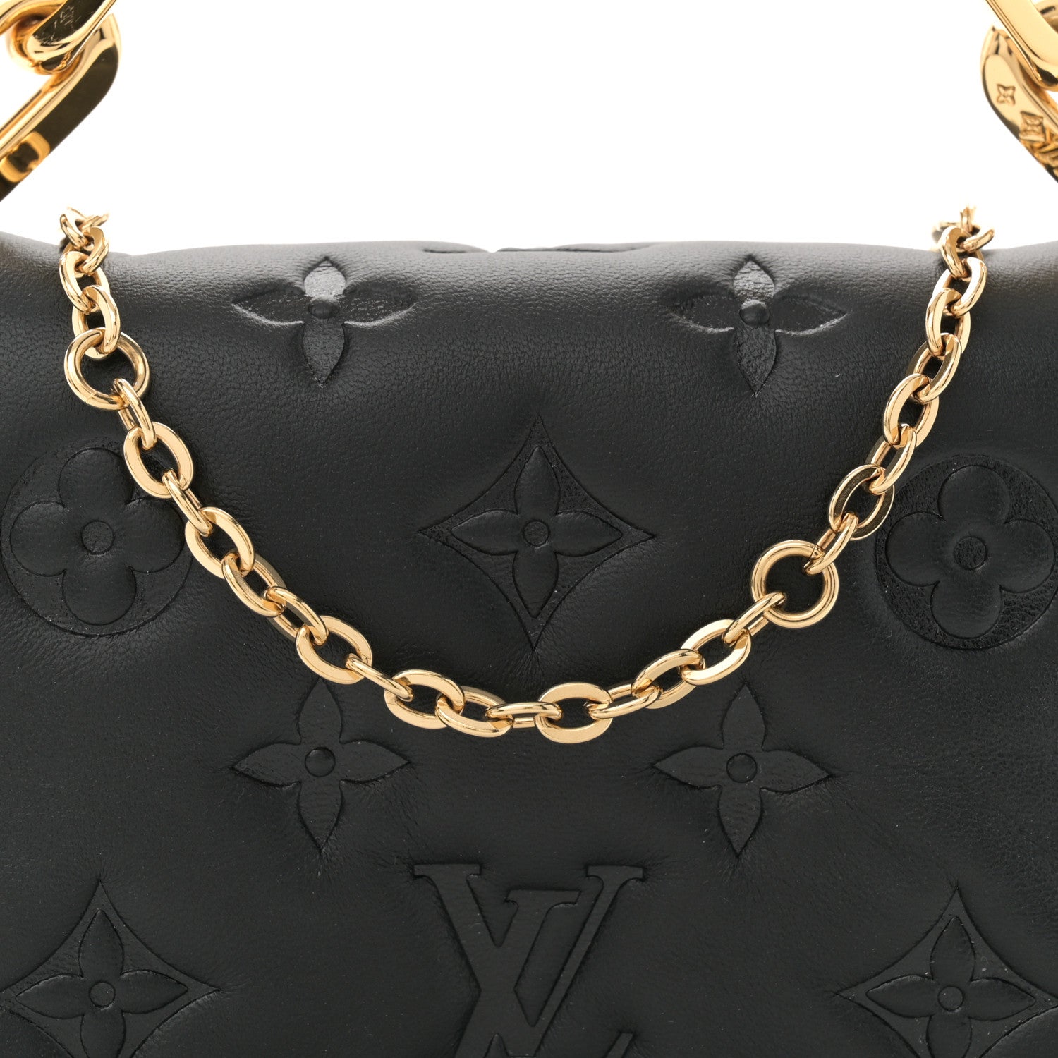 Louis Vuitton Lambskin Embossed Monogram Coussin Belt Bag Black 7 of 10
